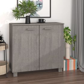 Sideboard HAMAR Light Gray 33.5"x13.8"x31.5" Solid Wood Pine