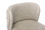 A&A Furniture,Swivel Barstools Adjusatble Seat Height, Modern PU Upholstered Bar Stools with the whole Back Tufted, for Home Pub and Kitchen Island(Be