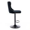 A&A Furniture,Swivel Velvet Barstools Adjusatble Seat Height from 25-33 Inch, Modern Upholstered Bar Stools with Backs Comfortable Tufted for Home Pub