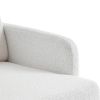 Teddy Velvet Gold Feet Indoor Leisure Chair Off-White