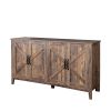 Cabinet with 4 Doors and 4 open shelgves; Freestanding Sideboard Storage Cabinet Entryway Floor Cabinet for Living Room Office Bedroom