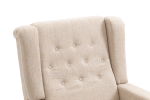 Arm Pushing Recliner Chair, Modern Button Tufted Wingback Push Back Recliner Chair, Living Room Chair Fabric Pushback Manual Single Reclining Sofa Hom