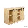 Farmhouse Sliding Barn Door TV Stand for TV up to 65 Inch Flat Screen Media Console Table Storage Cabinet Wood Entertainment Center Sturdy Ranch Rusti