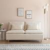 Modern Armless Loveseat Couch;  Armless Settee Bench;  Beige Cotton Linen-59.8''