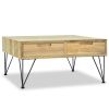 Coffee Table 31.5"x31.5"x15.7" Solid Teak