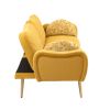 COOLMORE Couches for Living Room 65 inch, Mid Century Modern Velvet Love Seats Sofa with 2 Bolster Pillows, Loveseat Armrest for Bedroom, Apartment, H