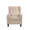 Arm Pushing Recliner Chair, Modern Button Tufted Wingback Push Back Recliner Chair, Living Room Chair Fabric Pushback Manual Single Reclining Sofa Hom
