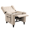 Arm Pushing Recliner Chair, Modern Button Tufted Wingback Push Back Recliner Chair, Living Room Chair Fabric Pushback Manual Single Reclining Sofa Hom