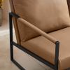 Lounge, living room, office or the reception area PU leather accent arm chair with Extra thick padded backrest and seat cushion sofa chairs,Non-slip a