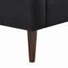 Modern Upholstered Tufted Accent Chair, Velvet Fabric Single Sofa Side Chair, Comfy Barrel Club Living Room Armchair with Solid Wood Legs for Bedroom