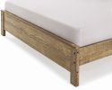 Yes4wood Albany Solid Wood Walnut Bed, Modern Rustic Wooden Full Size Bed Frames Box Spring Needed