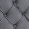 Upholstered Bed with Wings Design - Strong Wood Slat Support - Easy Assembly - Dark Gray Velvet;  Queen;  platform bed