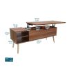 COFFEEtable quick assemble computer tablewith wood grain colorAccentFurnitureHomeDecor,Open Storage Shelf,StorageCoffeeTable with HiddenCompartment an