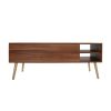 COFFEEtable quick assemble computer tablewith wood grain colorAccentFurnitureHomeDecor,Open Storage Shelf,StorageCoffeeTable with HiddenCompartment an