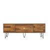TV Media Stand, 60 inch Wide , Modern Industrial, Living Room Entertainment Center, Storage Shelves and Cabinets, for Flat Screen TVs up to 65 inches