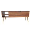 COFFEEtable quick assemble computer tablewith wood grain colorAccentFurnitureHomeDecor,Open Storage Shelf,StorageCoffeeTable with HiddenCompartment an