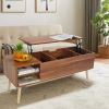 COFFEEtable quick assemble computer tablewith wood grain colorAccentFurnitureHomeDecor,Open Storage Shelf,StorageCoffeeTable with HiddenCompartment an