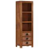 Highboard with 3 Drawers 15.7"x11.8"x51.2" Solid Mango Wood