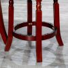 30" Bar Stool, Cherry Finish, Bone Leather Seat