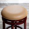 30" Bar Stool, Cherry Finish, Bone Leather Seat