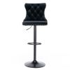A&A Furniture,Swivel Velvet Barstools Adjusatble Seat Height from 25-33 Inch, Modern Upholstered Bar Stools with Backs Comfortable Tufted for Home Pub