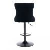 A&A Furniture,Swivel Velvet Barstools Adjusatble Seat Height from 25-33 Inch, Modern Upholstered Bar Stools with Backs Comfortable Tufted for Home Pub