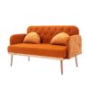 Velvet Sofa ; Accent sofa .loveseat sofa with metal feet