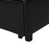 Folding Ottoman Sofa Bed BLACK