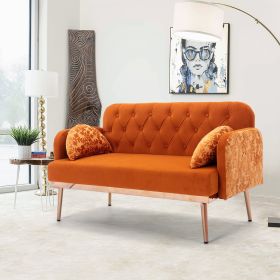 Velvet Sofa ; Accent sofa .loveseat sofa with metal feet