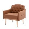 Accent Chair ; leisure single sofa with Rose Golden feet