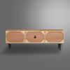 TV Cabinet Herringbone 2 DOOR BACK MDF METAL LEG KD