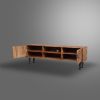 TV Cabinet Herringbone 2 DOOR BACK MDF METAL LEG KD