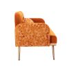 Velvet Sofa ; Accent sofa .loveseat sofa with metal feet
