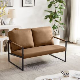 Lounge, living room, office or the reception area PU leather accent arm chair with Extra thick padded backrest and seat cushion sofa chairs,Non-slip a