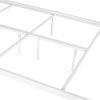 86.4" L X 59.6" W X 44"H Metal Bed Frame Queen Size Standerd Bed Frame - WHITE