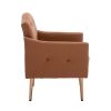 Accent Chair ; leisure single sofa with Rose Golden feet