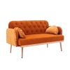 Velvet Sofa ; Accent sofa .loveseat sofa with metal feet