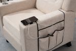 Arm Pushing Recliner Chair, Modern Button Tufted Wingback Push Back Recliner Chair, Living Room Chair Fabric Pushback Manual Single Reclining Sofa Hom