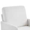 Teddy Velvet Gold Feet Indoor Leisure Chair Off-White