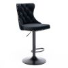 A&A Furniture,Swivel Velvet Barstools Adjusatble Seat Height from 25-33 Inch, Modern Upholstered Bar Stools with Backs Comfortable Tufted for Home Pub