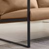 Lounge, living room, office or the reception area PU leather accent arm chair with Extra thick padded backrest and seat cushion sofa chairs,Non-slip a