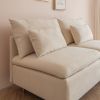 Modern Armless Loveseat Couch;  Armless Settee Bench;  Beige Cotton Linen-59.8''