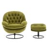 Accent chair TV Chair Living room Chair with Ottoman-FRUIT GREEN