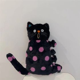 Cute Cat Pillow Living Room Sofa Cushion (Option: Black Polka Dot Cat Side-45cm)
