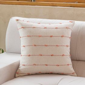 Home Fashion Simple Cotton Blype Sofa And Bed Cushions Pillow Cover (Option: Rose Pink-50 X50cm Pillowcase Only)